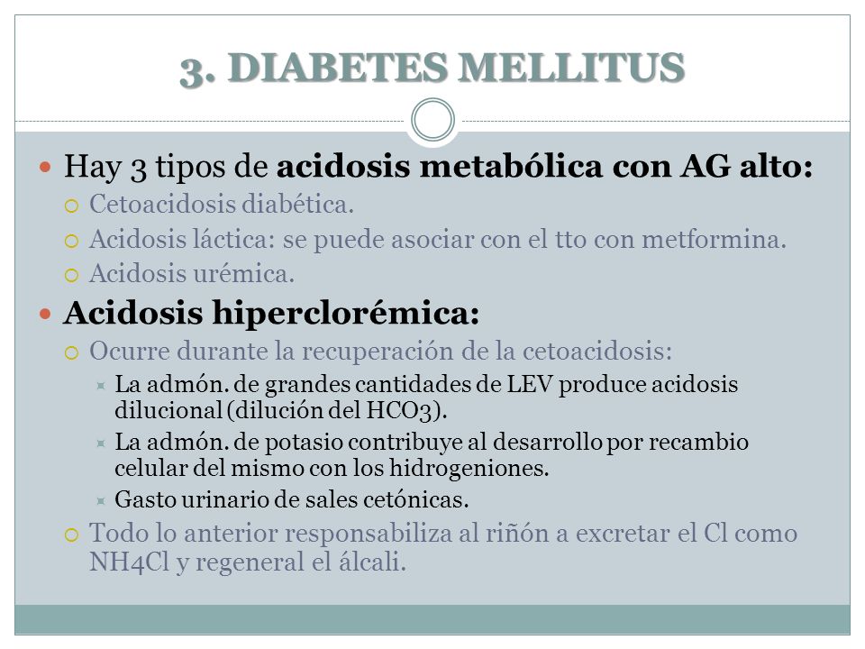 diabetes crónica acidosis metabólica